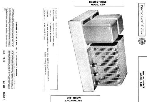 Circlotron Amplifier A50; Electro-Voice Inc.; (ID = 564257) Ampl/Mixer