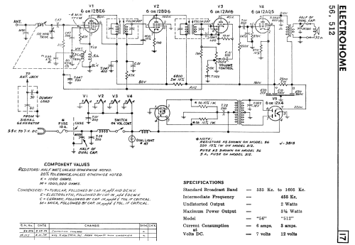 56 ; Electrohome Dominion (ID = 2306808) Car Radio