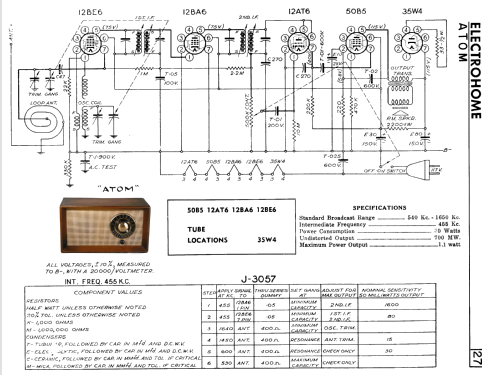 Atom ; Electrohome Dominion (ID = 590063) Radio