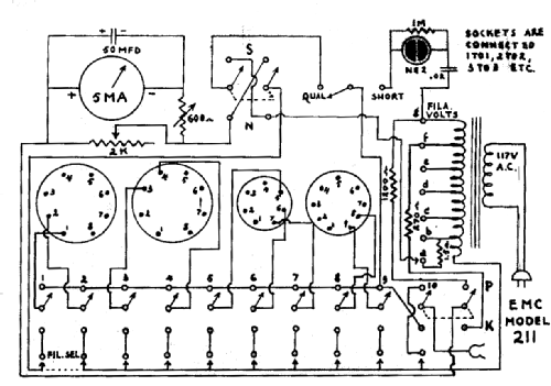 Tube Tester EMC 211; Electronic (ID = 1796563) Equipment