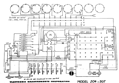 Tube-Ohm-Capacity Tester 204; Electronic (ID = 2546061) Equipment
