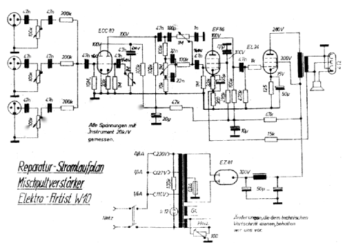 Elektro-Artist W 10; Elektro-akustische (ID = 2076547) Ampl/Mixer