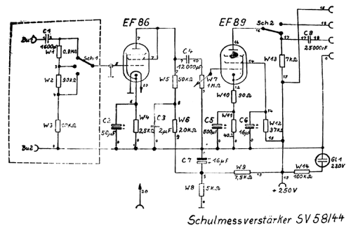 Schulmessverstärker 103 SV 58/44; Elektro-Mechanik (ID = 423681) teaching