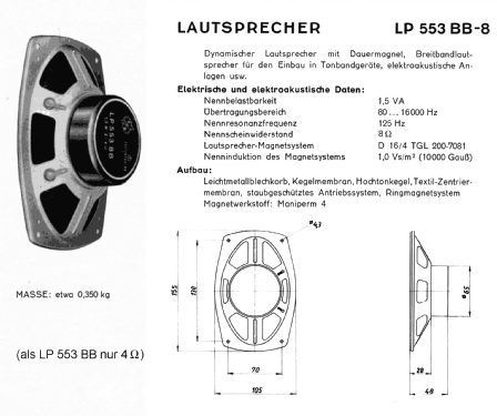 Lautsprecherchassis LP553 BB-8; Elektrogerätebau (ID = 1756278) Parlante