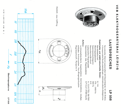 Lautsprecherchassis LP558; Elektrogerätebau (ID = 2530258) Parlante