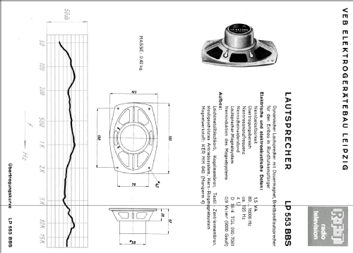 Lautsprecherchassis LP553-BBS; Elektrogerätebau (ID = 1146377) Lautspr.-K