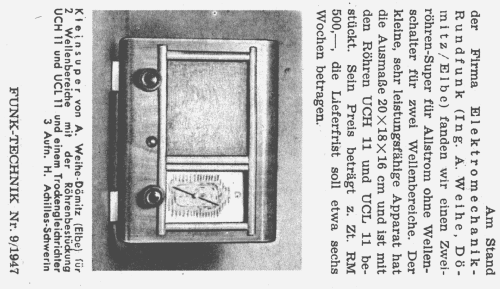 Kleinsuper ; Elektromechanik- (ID = 2506473) Radio