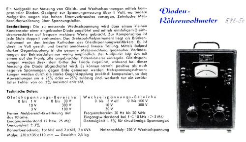 Dioden-Röhrenvoltmeter 0-30MHz ; Elektromess Dresden; (ID = 2414403) Equipment