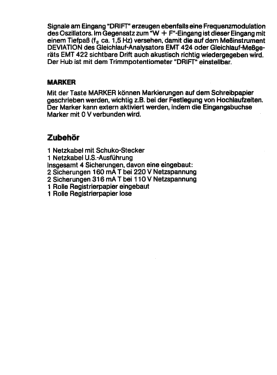 Flutter Audiocorder EMT 423; Elektromesstechnik (ID = 2921467) Equipment