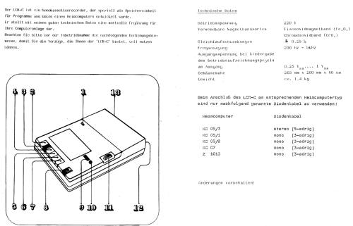 LCR-C Data; Elektronik Gera, VEB (ID = 1279893) R-Player