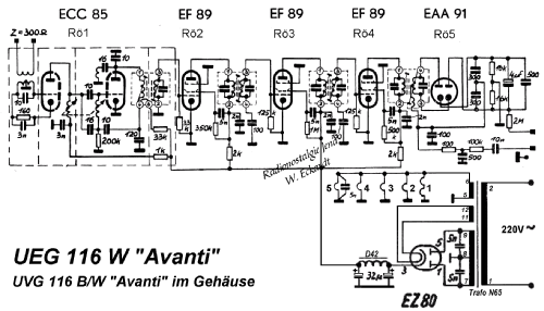 Avanti UVG116B/W; Elektronik Stadtroda (ID = 503136) Radio