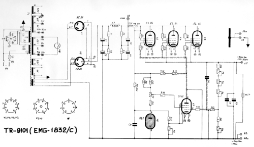 Regulated Voltage Stabilized Power Supply - Stabilizált Egyenfeszültségforrás TR9101 -EMG-1832/C; EMG, Orion-EMG, (ID = 2209526) Equipment