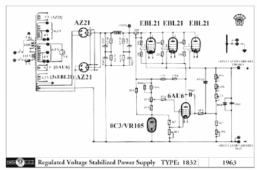 Voltage Stabilized Power Supply 1832/C; EMG, Orion-EMG, (ID = 1298155) Equipment