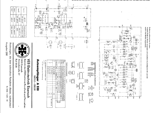 A 330; Elektrotechnik (ID = 98047) Car Radio