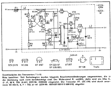 Transverter T6-12; Elektrotechnik (ID = 2626401) Strom-V