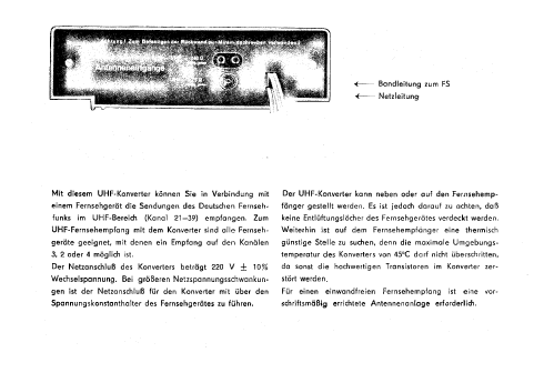 UHF-Konverter ; Elektrotechnik (ID = 660211) Adattatore