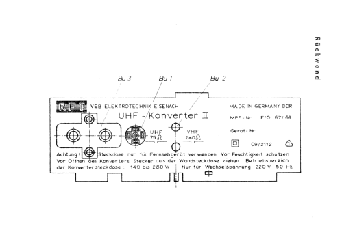 UHF-Konverter II ; Elektrotechnik (ID = 660226) Converter