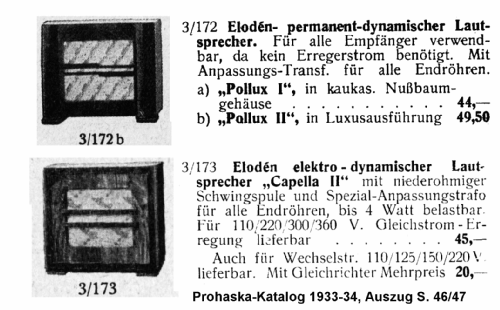 Capella II ; Elodén-Werke, Müller (ID = 2875214) Altavoz-Au