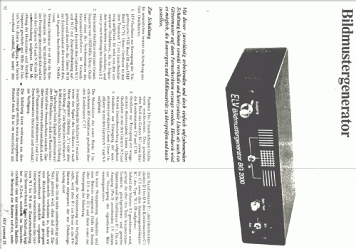 Bildmustergenerator Platine 25114; ELV Elektronik AG; (ID = 1700207) Equipment