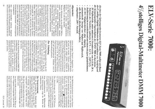 Digital Multimeter DMM7000; ELV Elektronik AG; (ID = 2010579) Equipment