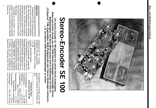 Stereo-Encoder SE100; ELV Elektronik AG; (ID = 2461823) Kit