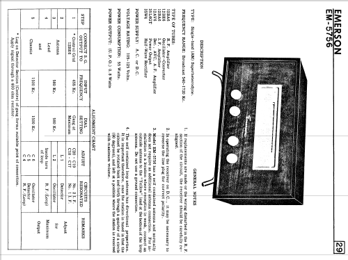 EM-5756 ; Emerson Canada; (ID = 2264788) Radio