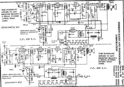 106 Ch= U-6-B; Emerson Radio & (ID = 280779) Radio