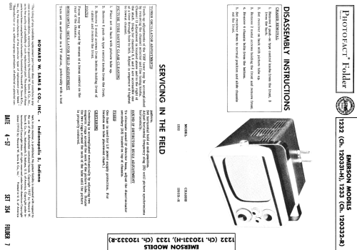 1232 Ch= 120331-H; Emerson Radio & (ID = 1869223) TV-Radio