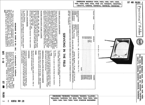 1426 Ch= 120369C; Emerson Radio & (ID = 2608311) Television