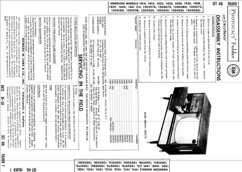 1432 Ch= 120422S; Emerson Radio & (ID = 856026) Televisión