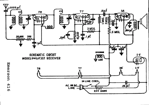 416 Ch= V-4-LA; Emerson Radio & (ID = 281593) Radio