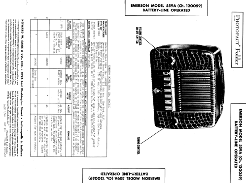 559AA Ch= 120079A; Emerson Radio & (ID = 935199) Radio