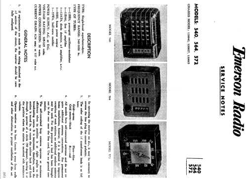 572 Clockette Series A Ch= 120065; Emerson Radio & (ID = 1184511) Radio