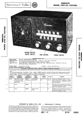 641B Ch= 120125-B; Emerson Radio & (ID = 2825056) Radio