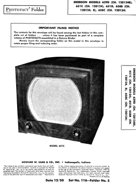 658B Ch= 120124; Emerson Radio & (ID = 2801739) Television