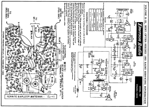 8 Transistors 707 Ch= 120598; Emerson Radio & (ID = 153258) Radio