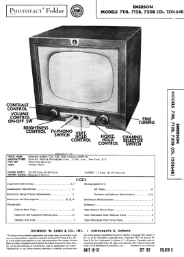 712F Ch= 120164B; Emerson Radio & (ID = 3127966) Televisión