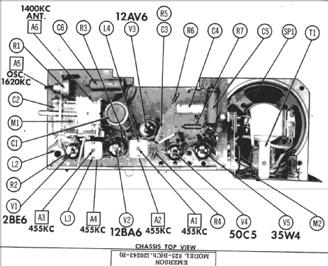 825-B Ch= 120243-B; Emerson Radio & (ID = 302492) Radio