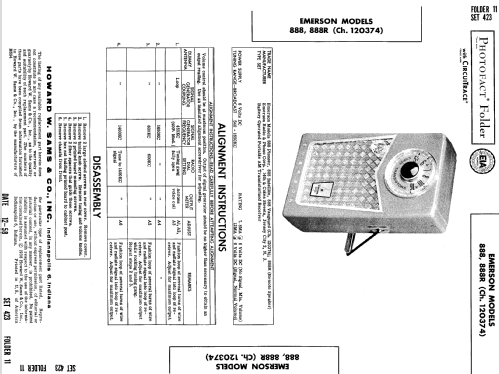 888 Pioneer Ch= 120374; Emerson Radio & (ID = 743995) Radio