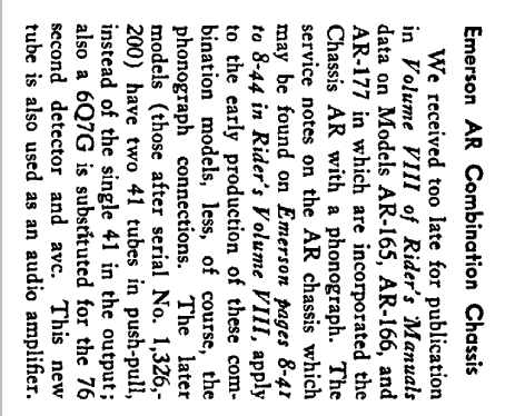 AR171 Ch= AR; Emerson Radio & (ID = 569967) Radio