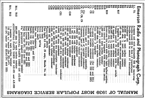 AX-221-AC Ch= AX; Emerson Radio & (ID = 53828) Radio