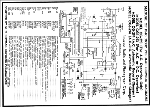 CG-294 Ch= CG; Emerson Radio & (ID = 65183) Radio