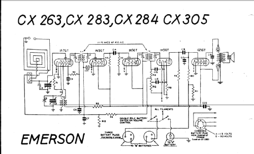 CX305 Ch= CX; Emerson Radio & (ID = 15821) Radio