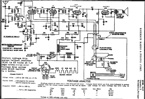 G-127 Ch= G; Emerson Radio & (ID = 286309) Radio