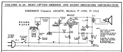 P-1908 Ch= 120547B; Emerson Radio & (ID = 169353) R-Player