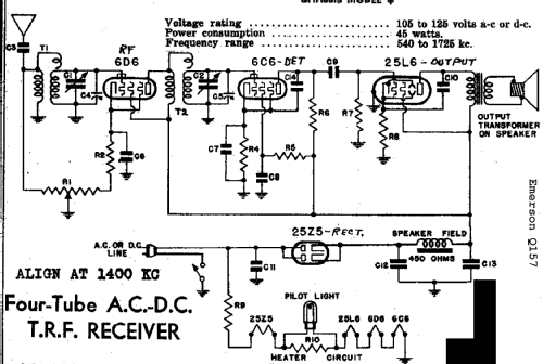 Q-157 Ch= Q; Emerson Radio & (ID = 286731) Radio