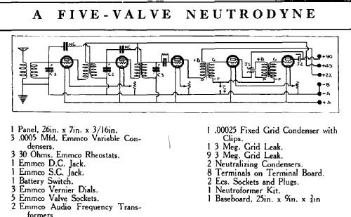 5 Valve Neutrodyne ; Emmco Sydney (ID = 2162194) Radio