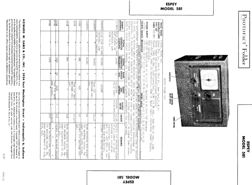 581 ; Espey Mfg. Co., Inc. (ID = 627927) Radio