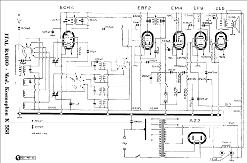 Kosmophon K558 Serie K555; Europhon; Milano (ID = 948568) Radio