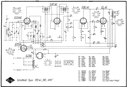 Bel Ami 355W; Eumig, Elektrizitäts (ID = 1323285) Radio